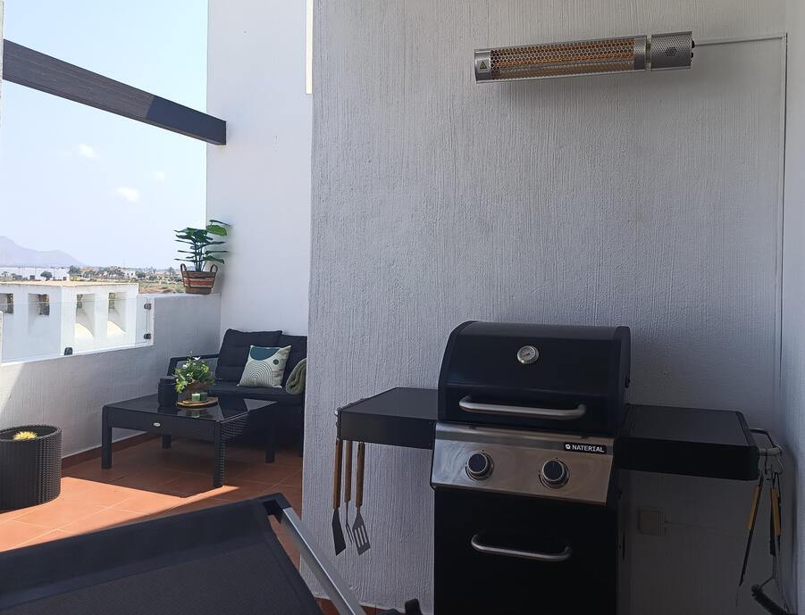 Gas BBQ and terrace heater